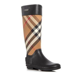 Burberry Rainboots- Women's Clemence Signature Check Rain Boots